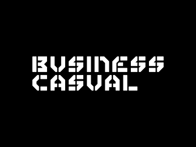 Businuess Casual branding identity logo stencil type typogaphy wordmark
