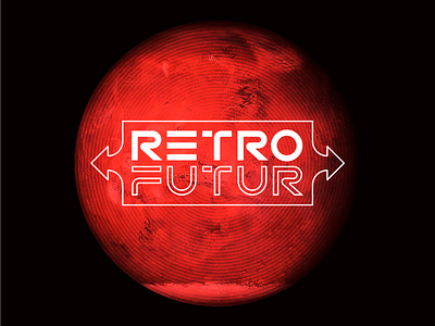 RETROFUTUR brand branding design future identity illustration logo retro space type typography vector
