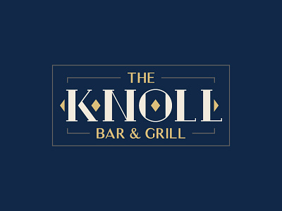 The Knoll Bar & Grill bar custom golf grill identity logo menu type