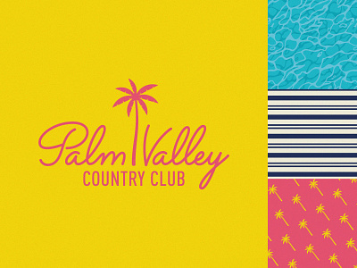 Palm Valley Country Club 50 brand bright century identity logo mid palm pattern retro system type