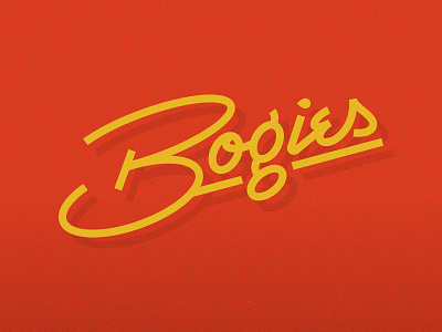 Bogies Restaurant 1950 50 century custom. type logo mid modern retro vintage