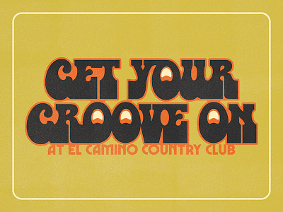 Get Your Groove On 70s disco golf groove retro type typography vintage