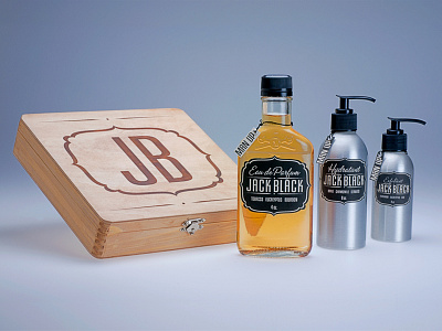 Rebrand for Jack Black Skincare Products consumer mens metal package packaging product set whiskey