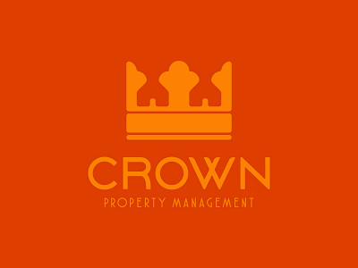 Crown Property Management branding crown house icon logo real estate street tree