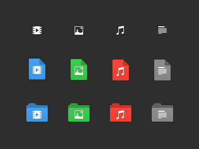 File & Folder Icons document file folder icon image mac photo picture sound text video yosemite
