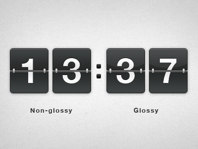 Flip clock counter for csnvaka.nu clock countdown counter flip gloss glossy skeuomorph