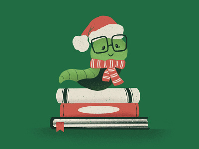 Season’s Readings book worm books bookworm card christmas digital drawing funny glasses green holiday holiday greeting holidays illustration library read reading scarf seasons greetings texture worm