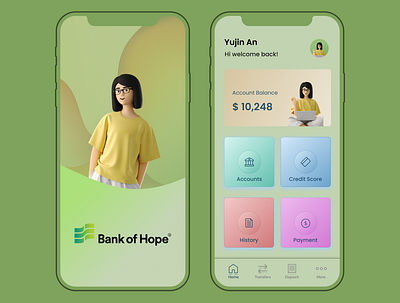 3D Mobile Banking App app design ui