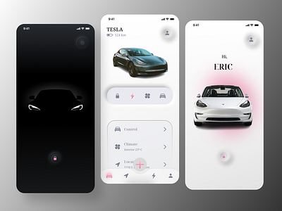 UI Tesla App app design ui