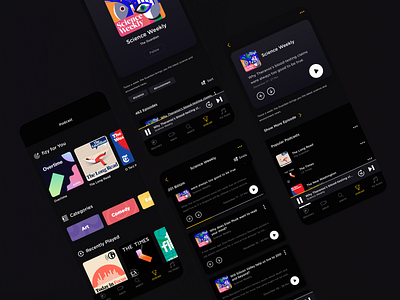 Fizy Podcast Feature mobile app mobile design music app music streaming podcast product design ui ui design user experience design user interface design ux design