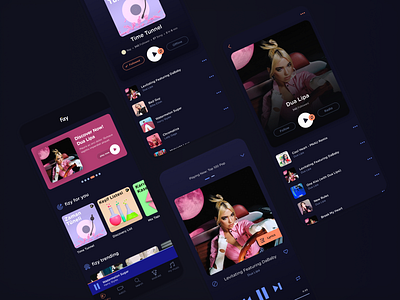Fizy Theme Feature color colorful mobile app mobile design music music app music streaming product design theme ui uiux user interface user interface design ux