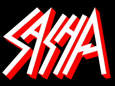 Sasha custom design lettering typography