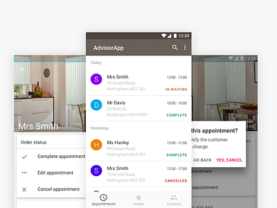 AdvisorApp for Android android material ui ux