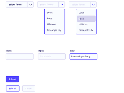 Forms button dashboard dropdown menu form input text box ui