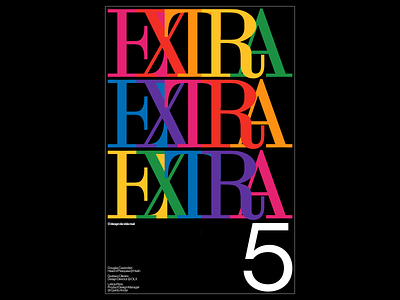 Promotional Poster for Extra 5 branding design digital design editorial graphic design haas grotesk typography visual design web