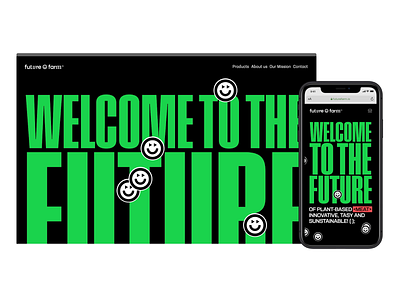 Future Farm – Landing page (2020) branding design digital design graphic design typography ui ux visual design web