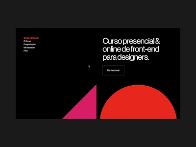 Código & Design – Landing page creativedoc design digital design graphic design haas grotesk typography ui visual design web
