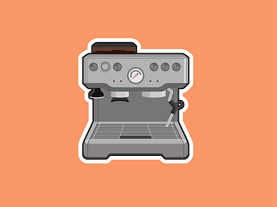 Daily grind coffee coffee machine icon illustration machine sticker vector