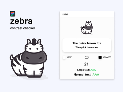 Zebra Plugin animal colour contrast figma figmadesign plugin user experience ux zebra