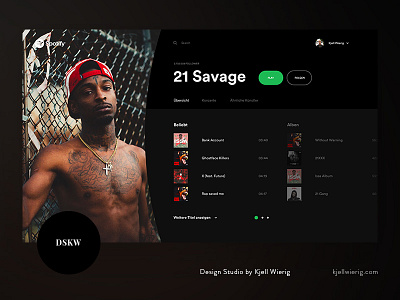 Spotify Web Player / Digital Identity branding clean spotify ui ux web webdesign