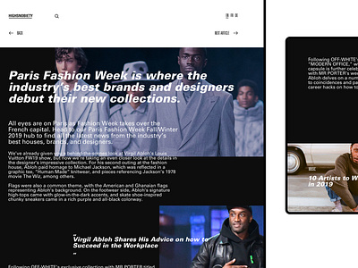 Web identity for @highsnobiety / 2 animation app branding concept design digital ui uidesign ux web webdesign