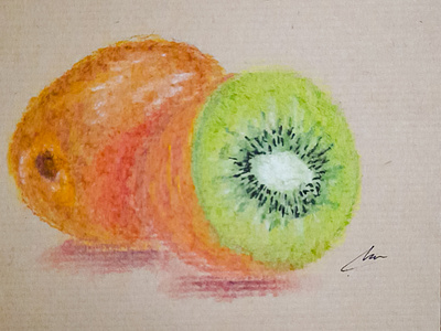 Kiwi foodillustration fruit illustration kiwi softpastel