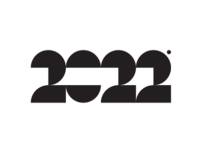 happy two zero two two branding design flat illustration logo minimal type typography ui vector
