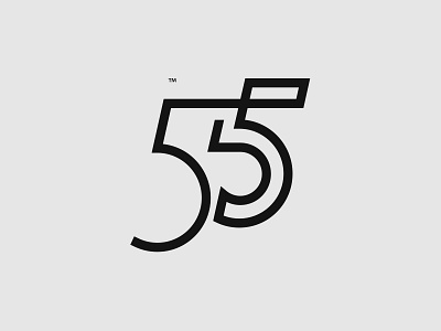 FiftyFive Ltd. branding design flat icon illustrator logo minimal type typography vector