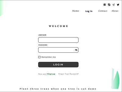 Login design landing page loging login ui