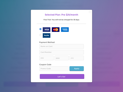 Product Payment Modal