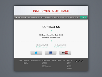 Contact Us Page contact design desktop form interface social media ui