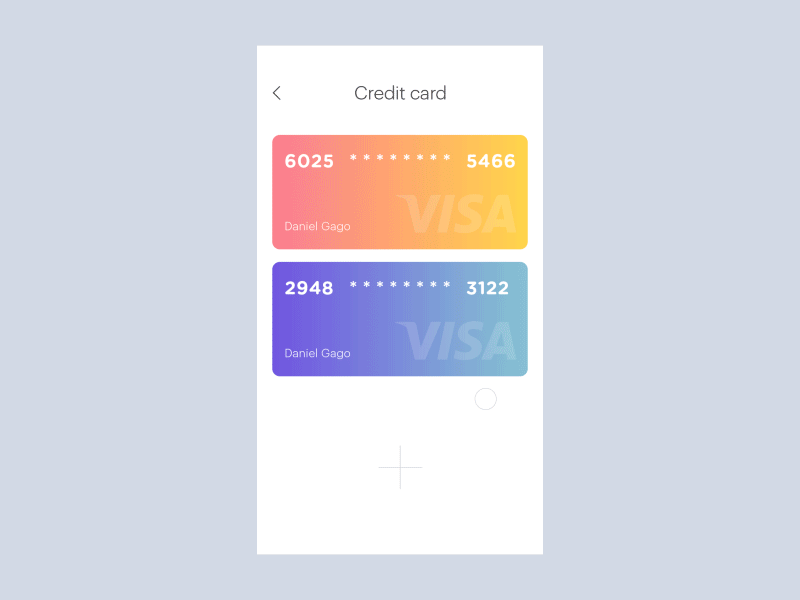 002 - Checkout checkout collect ui credit card day 2 gradient animation