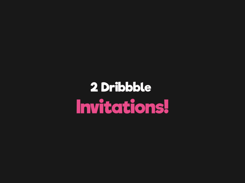 2 Dribbble invitations! animation bomb clouds dribbble invitation invite portfolio