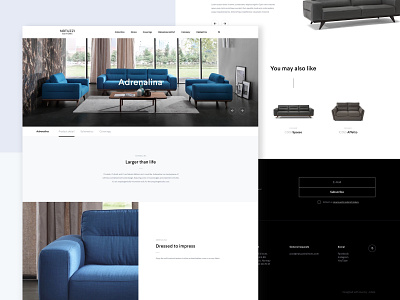 Natuzzi Editions — Product detail after effects animation app branding clean design flat furniture icon illustration landing page logo minimal sofa typography ui ux vector web website
