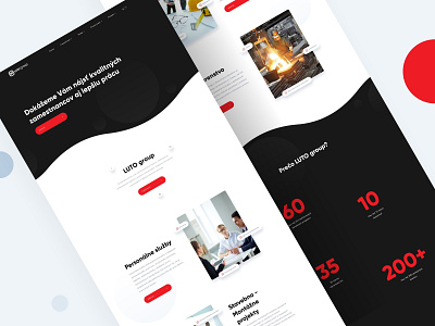 LUTO Group - Homepage agency app branding business careers clean gradient illustration landing page luto minimal mobile app portfolio product sketch ui web web app webdesign website