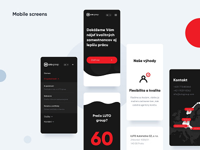 LUTO - Mobile Screens agency app branding business careers clean gradient illustration landing page luto minimal mobile app portfolio product sketch ui web web app webdesign website