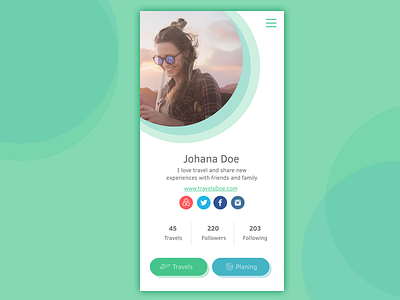 User Profile 006 app dailyui ui uxui webdesign