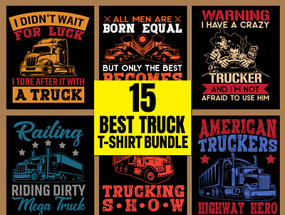 Truck Vector T-Shirts Design Bundle bike biker branding custom t shirt design graphic design illustration logo t shirts truck truck t shirt truck t shirts ui vector