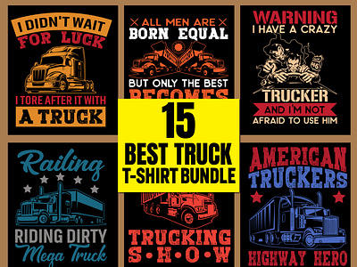 Truck Vector T-Shirts Design Bundle