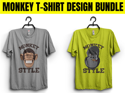 Monkey T-Shirt Design Bundle