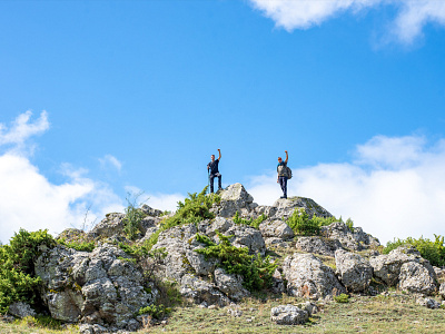 People in mountain