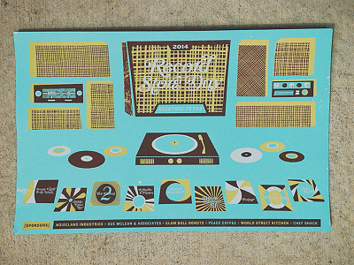 Turn Tables poptone poster record turntable