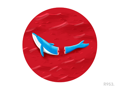 Whaling in Japan whale red sea japan blue