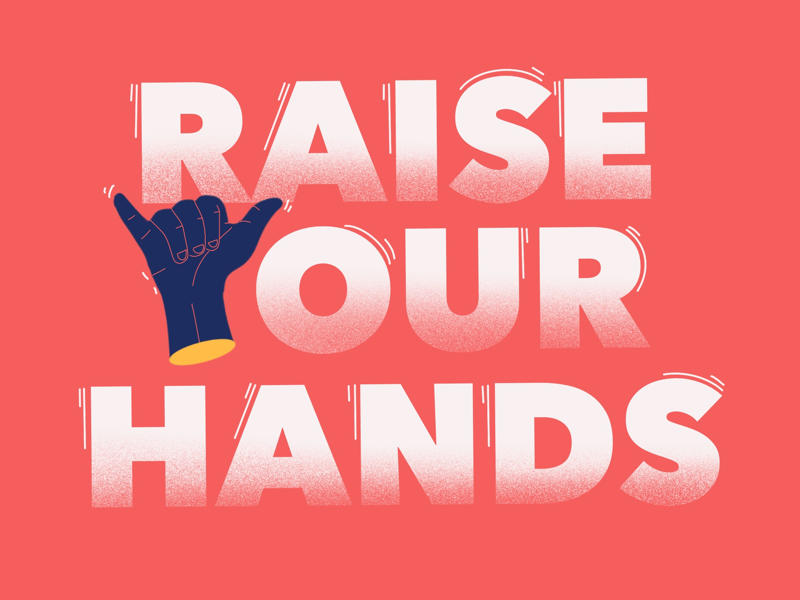 Cover: Raise your hands orange gestures blue cover hands