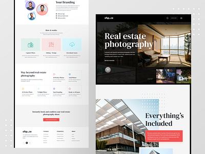Real Estate Photography by Ofspace interface landingpage landingpages minimalist ofspace photography real estate agency real estate branding realestate realestatelife uxdesigner visual design website website design