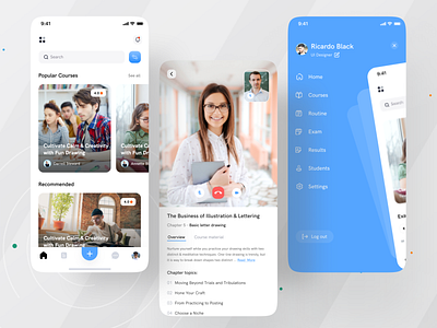 eLearning Mobile App I Ofspace app design application course course app creative design digital art education education app education website edutech elearning elearning courses minimal mobile mobile app design ofspace agency online course student app user interface ux design