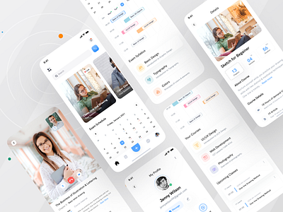 eLearning Mobile App I Ofspace app design branding course app css education education app education logo edutech exam ios learning learning platform mobile mobile app design mobile design mobile ui online class online course students teaching