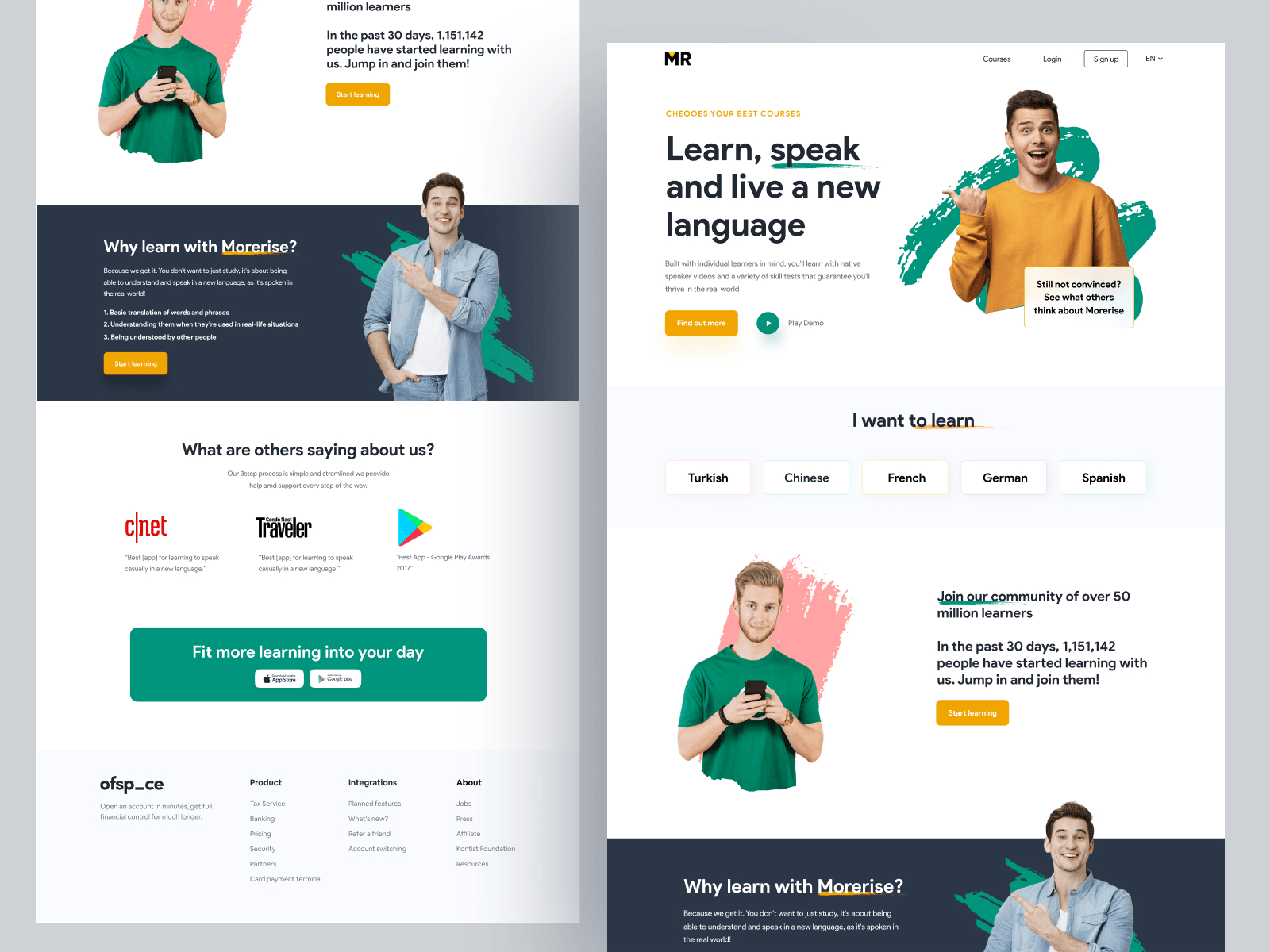 Ofspace Web UI's 2021 trend branding clean ui dribbble elearning fintech landing page landing page design minimal landing page ofspace real estate trendy design ui uiux ux design web web design webdesign website