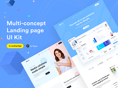 Multi-concept Landing page UI Kit