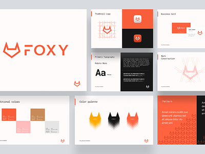 FOXY Brand Guideline - Branding & Style Guide brand design brand identity brand identity designer brand story branding branding agency dribbble graphic design illustration logo ofspace agency uiux